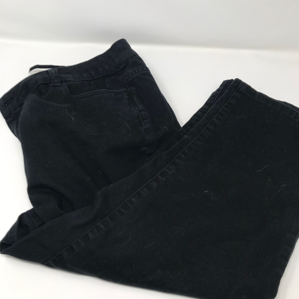 Coldwater Creek Black Denim Crops Sz 12